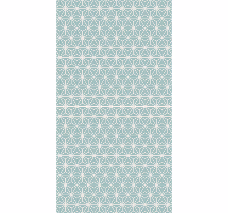Geometric wallpaper in green star burst design - TenStickers