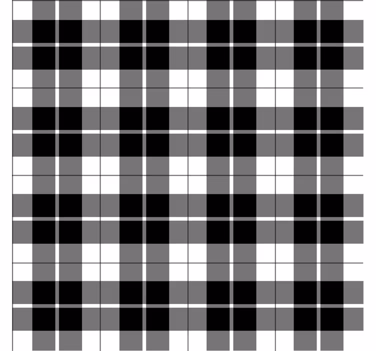 Geometric wallpaper black and white checkered - TenStickers