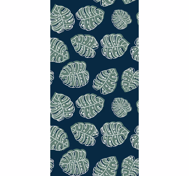 Nature wallpaper green and blue monstera deliciosa - TenStickers