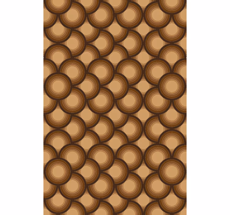 Vintage wallpaper brown sun patterns - TenStickers