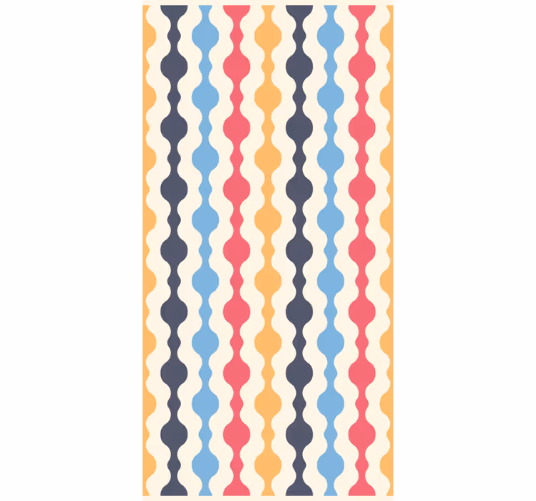 Vintage wallpaper colorful retro stripes - TenStickers