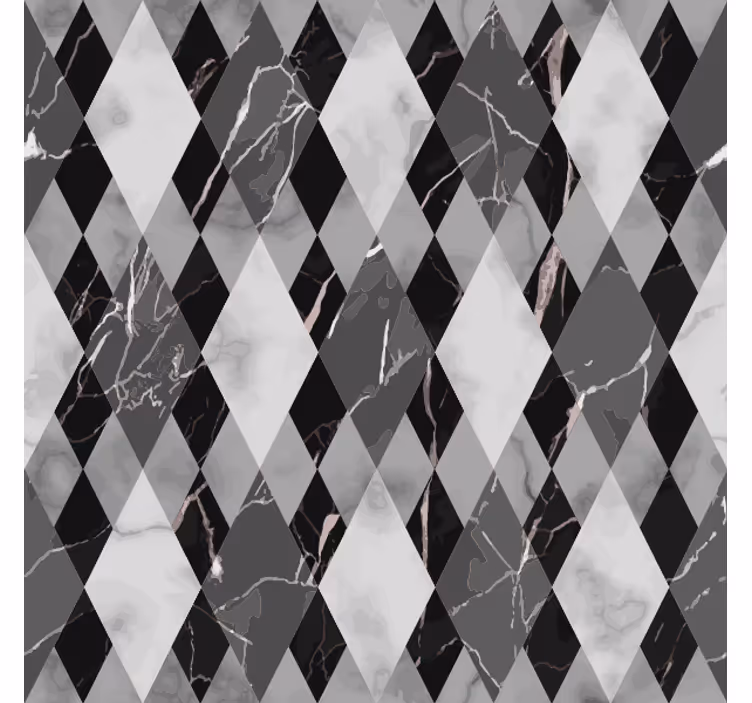 Marble wallpaper with diamond dark pattern - TenStickers