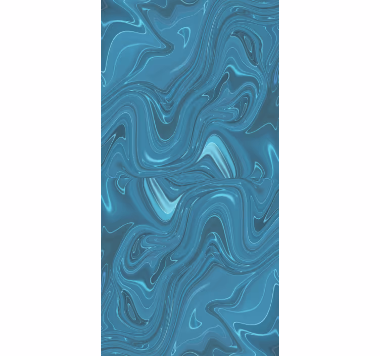 Marble wallpaper in swirling ocean tones - TenStickers