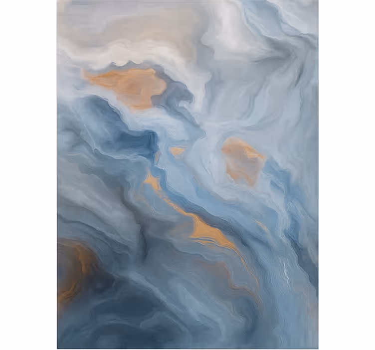 Marble wallpaper in amber-blue tones - TenStickers