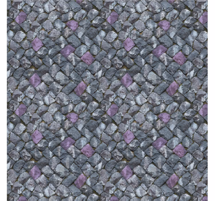 Stone wallpaper kawaii style irregular stones - TenStickers