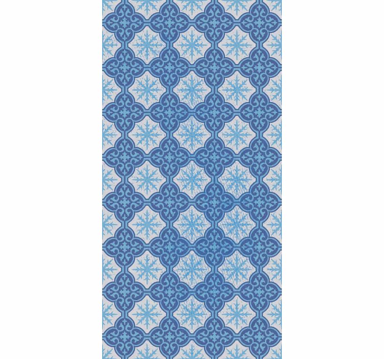 Tile wallpaper snowflake emblem design - TenStickers