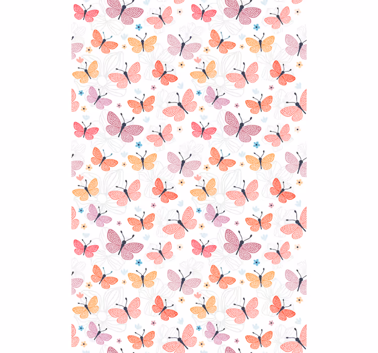 Kids wallpaper butterflies in flight - TenStickers
