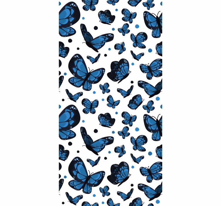 Kids wallpaper blue butterfly - TenStickers
