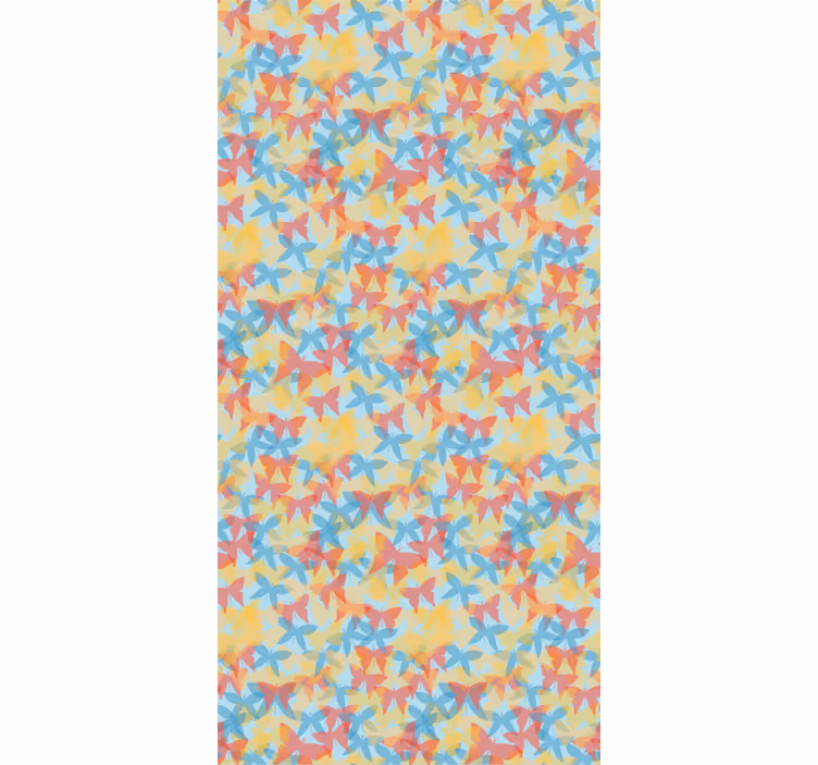 Kids wallpaper in orange, yellow and blue - TenStickers