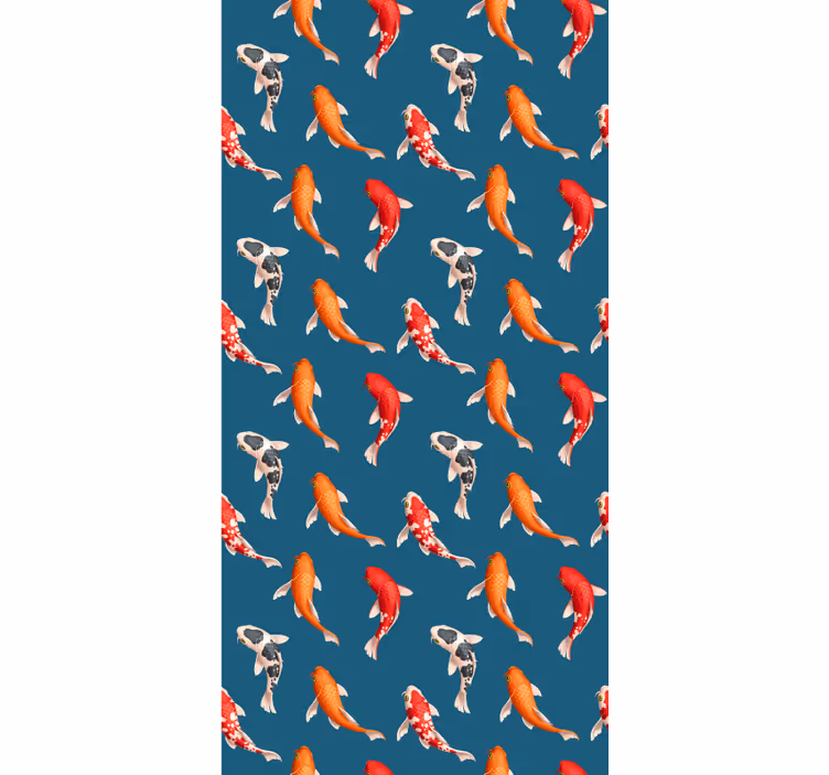 Kids wallpaper koi fish design - TenStickers