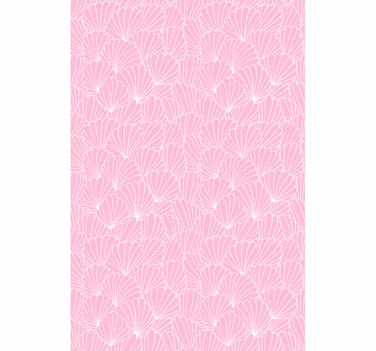 Kids wallpaper pink shell design - TenStickers