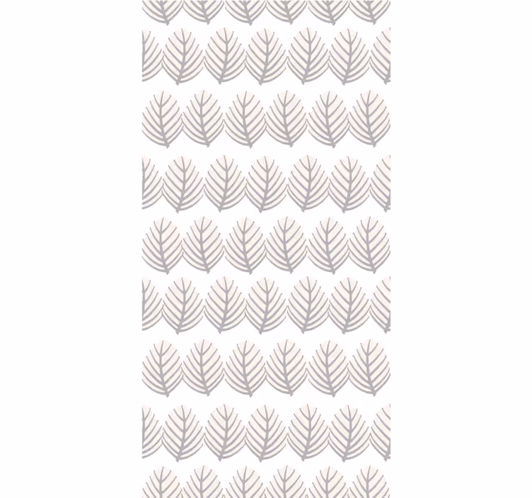 Scandinavian wallpaper grey leaf pattern - TenStickers