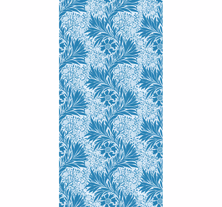 Classic wallpaper blue victorian design - TenStickers