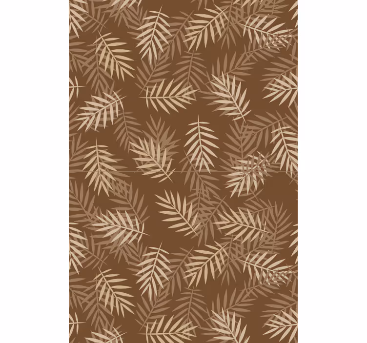 Living room wallpaper natural leaf design - TenStickers