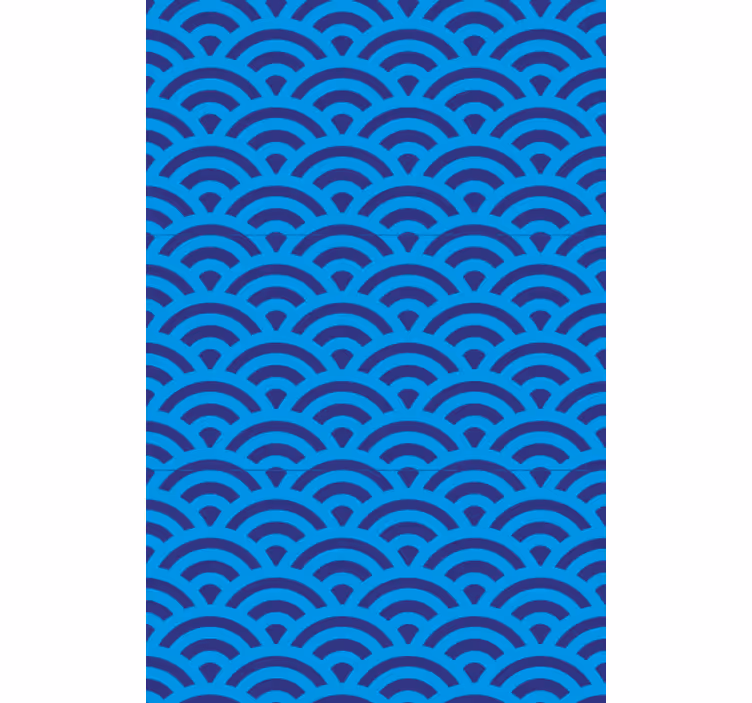 Living room wallpaper curved wave design - TenStickers