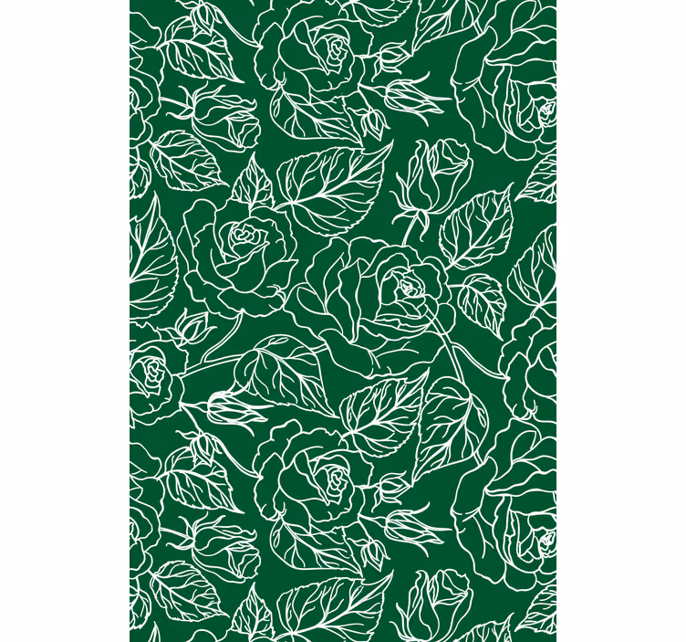 Living room wallpaper elegant botanical design - TenStickers