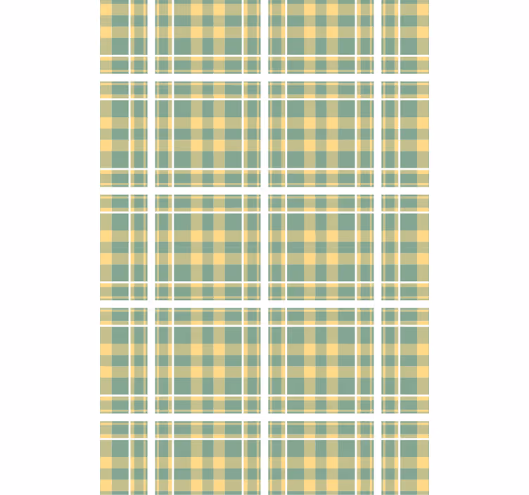 Living room wallpaper checkered pattern design - TenStickers