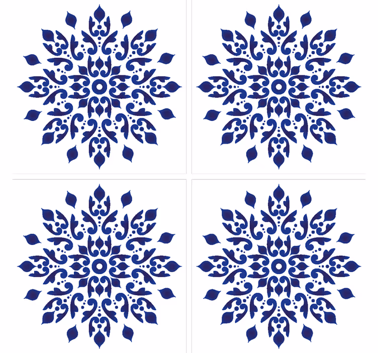 Tile wallpaper round classic tiles - TenStickers