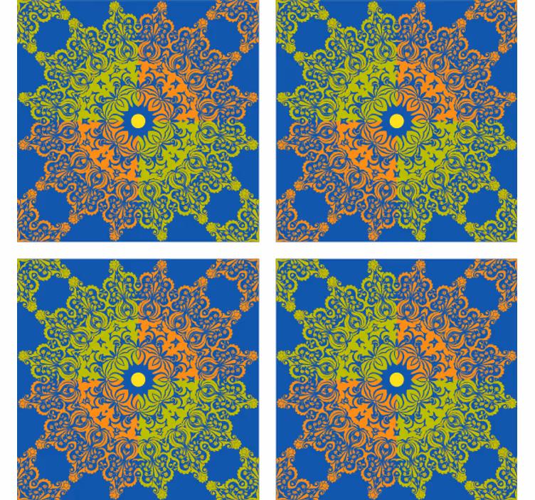 Tile wallpaper colorful mandala design - TenStickers