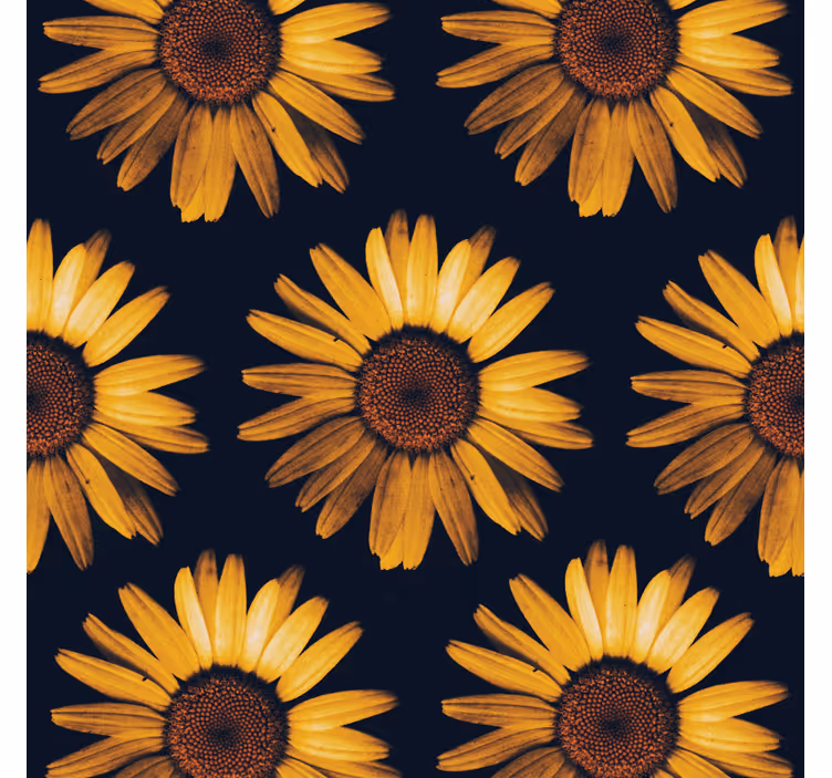 Yellow sunflower flower wallpaper - TenStickers