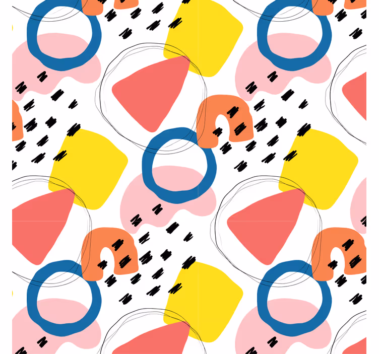 Vintage wallpaper geometric pattern art - TenStickers