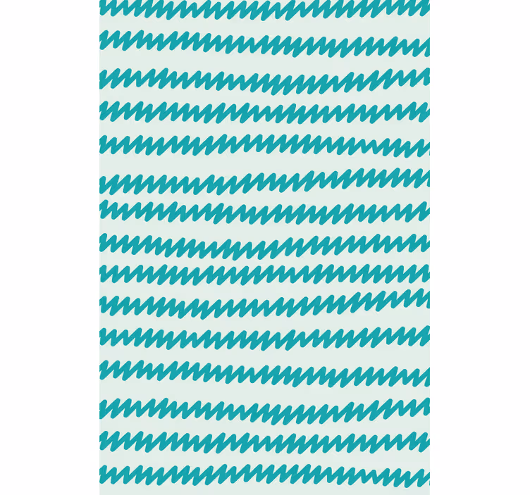 Office wallpaper in aquamarine and white zig zag - TenStickers