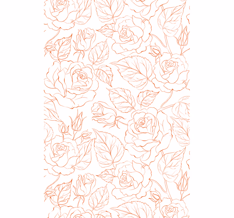 Living room wallpaper delicate rose patterns - TenStickers