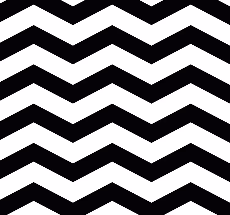 Kitchen wallpaper in white and black chevron pattern - TenStickers