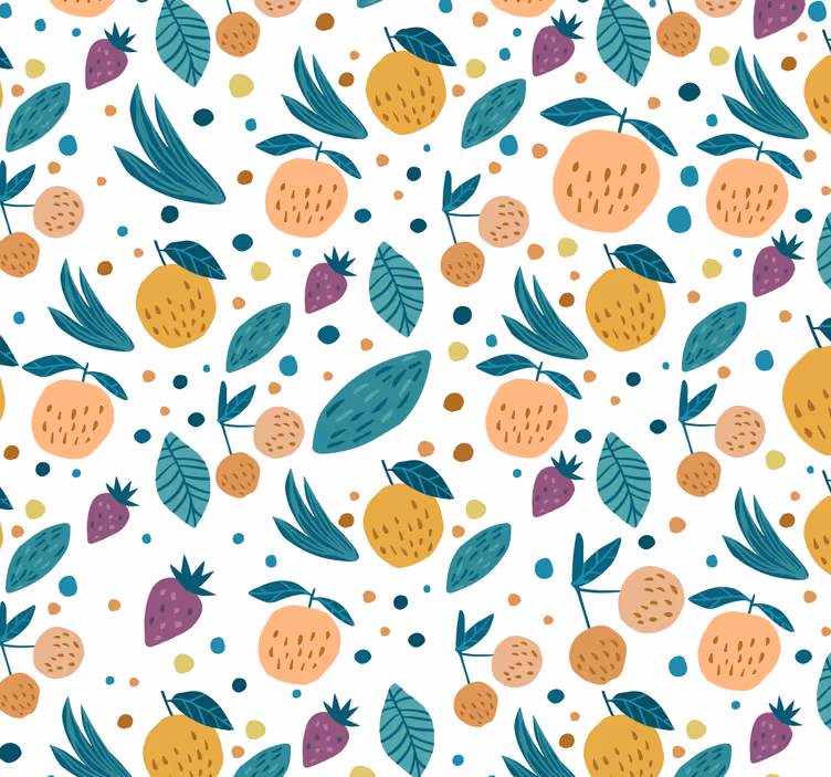 Kitchen wallpaper with fruity flavors - TenStickers