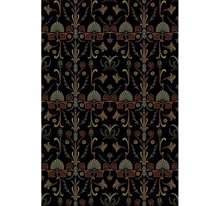 Kitchen wallpaper with elegant leaf patterns - TenStickers