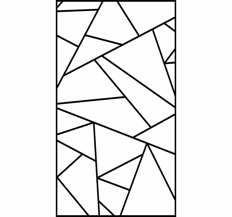 Modern wallpaper with black geometric lines design - TenStickers