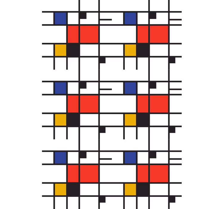 Modern wallpaper inspired by mondrian geometric art - TenStickers