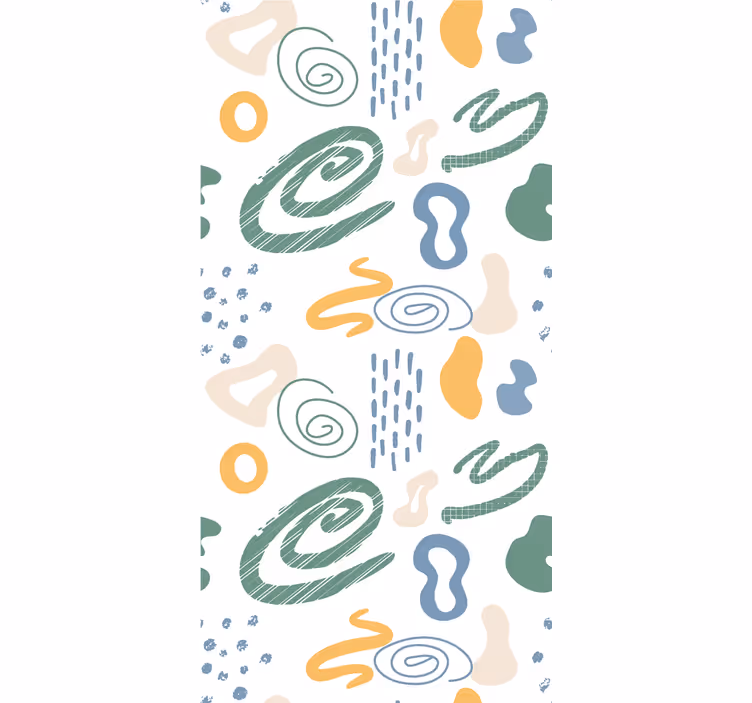 Modern wallpaper with abstract painted shapes - TenStickers