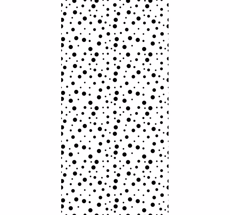 Modern wallpaper black dots on white - TenStickers