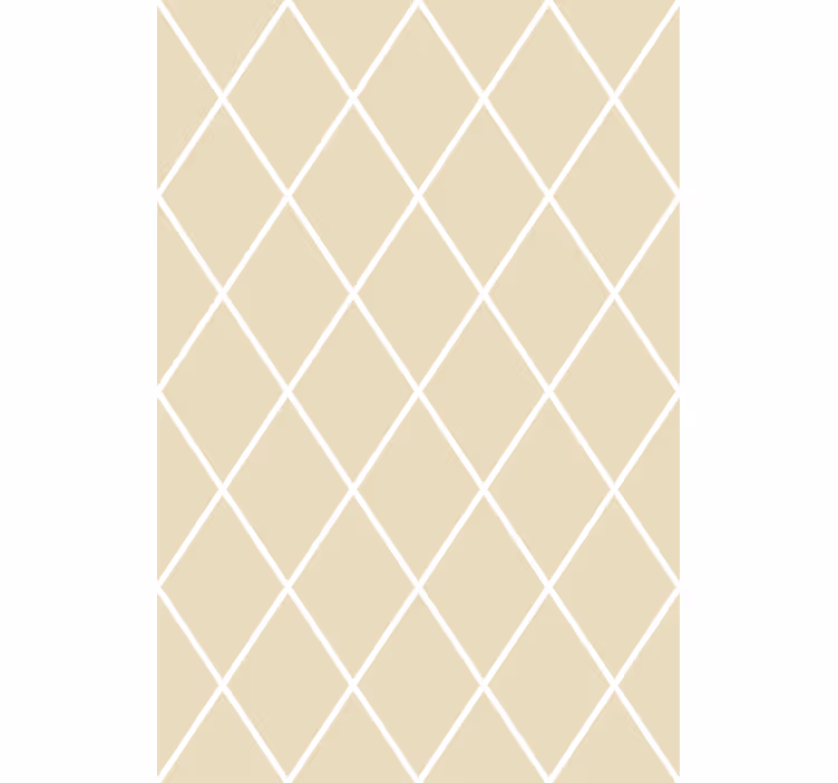 Modern wallpaper cream diamond minimalist design - TenStickers