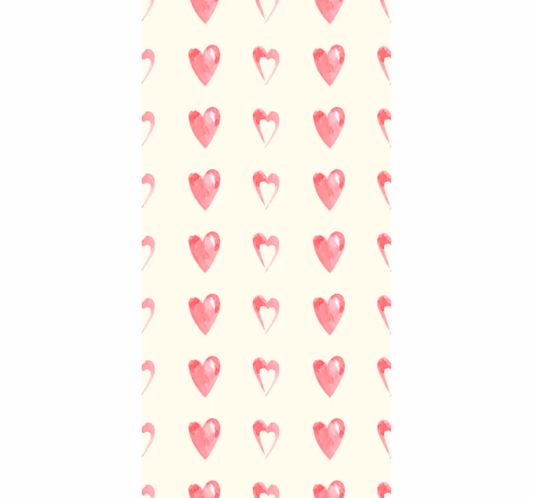 Modern wallpaper with wasted hearts pattern - TenStickers