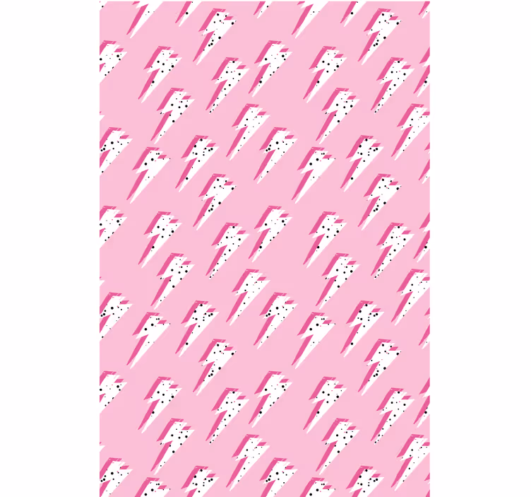 Modern wallpaper pink lightning bolt design - TenStickers