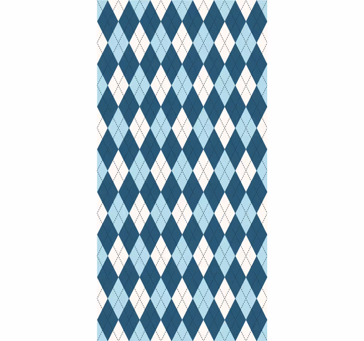 Modern wallpaper blue diamond pattern design - TenStickers