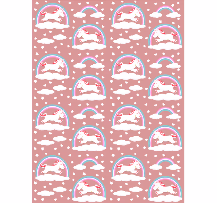 Kids wallpaper magical unicorn theme - TenStickers