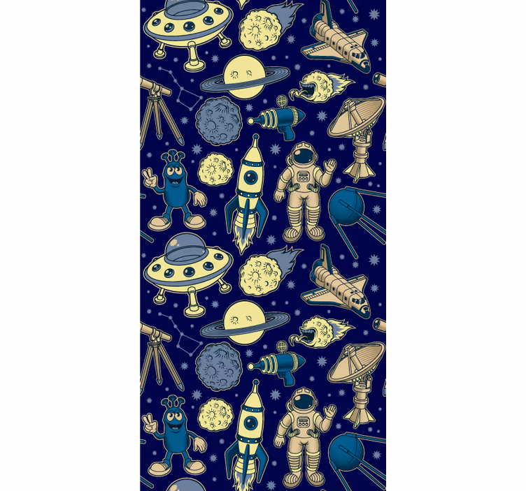 Kids wallpaper galactic adventure - TenStickers