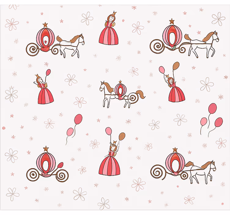 Kids wallpaper fairy tale princess - TenStickers