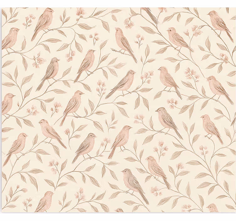 Teenager wallpaper vintage bird trail - TenStickers