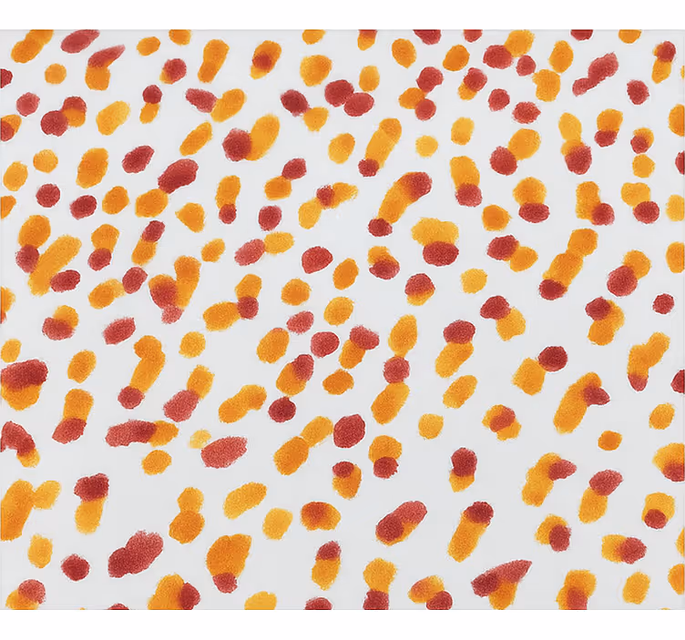 Teenager wallpaper with orange and red dots - TenStickers