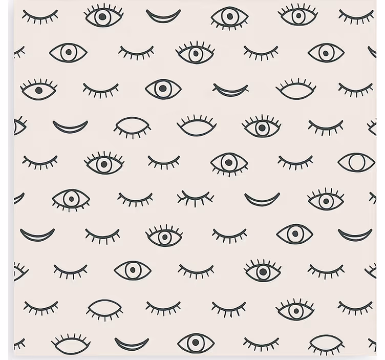 Teenager wallpaper eyelash eye pattern - TenStickers