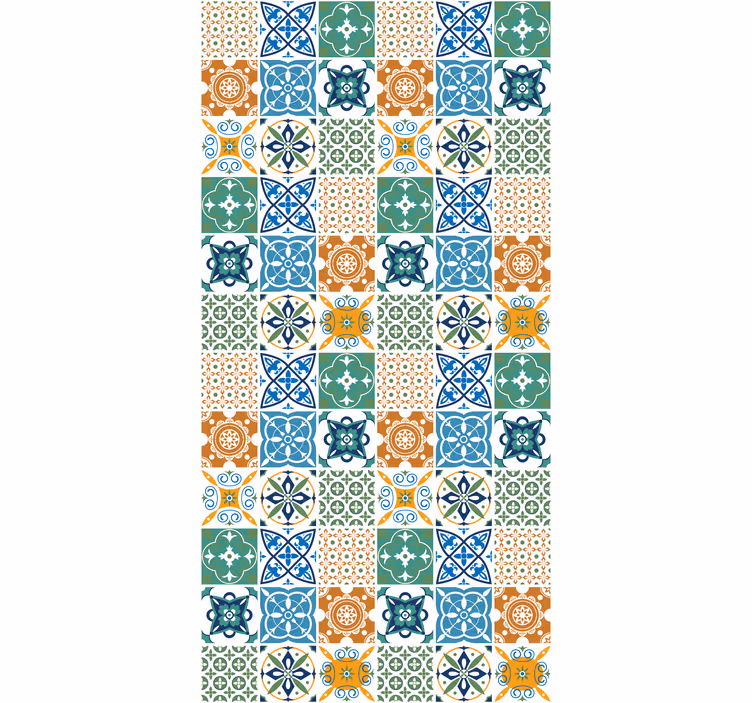 Kitchen wallpaper with porcelain tile blend - TenStickers