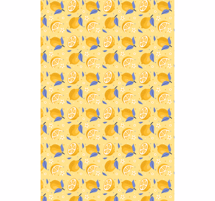 Kitchen wallpaper lemon pattern delight - TenStickers