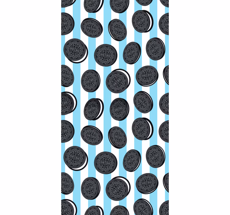 Kitchen wallpaper with oreo striped pattern - TenStickers