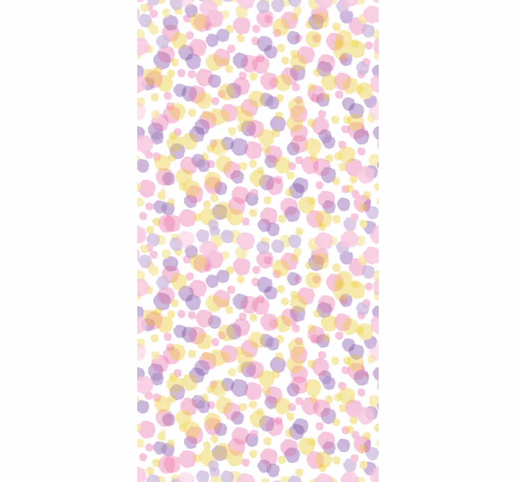 Bathroom wallpaper pink bubbles design - TenStickers