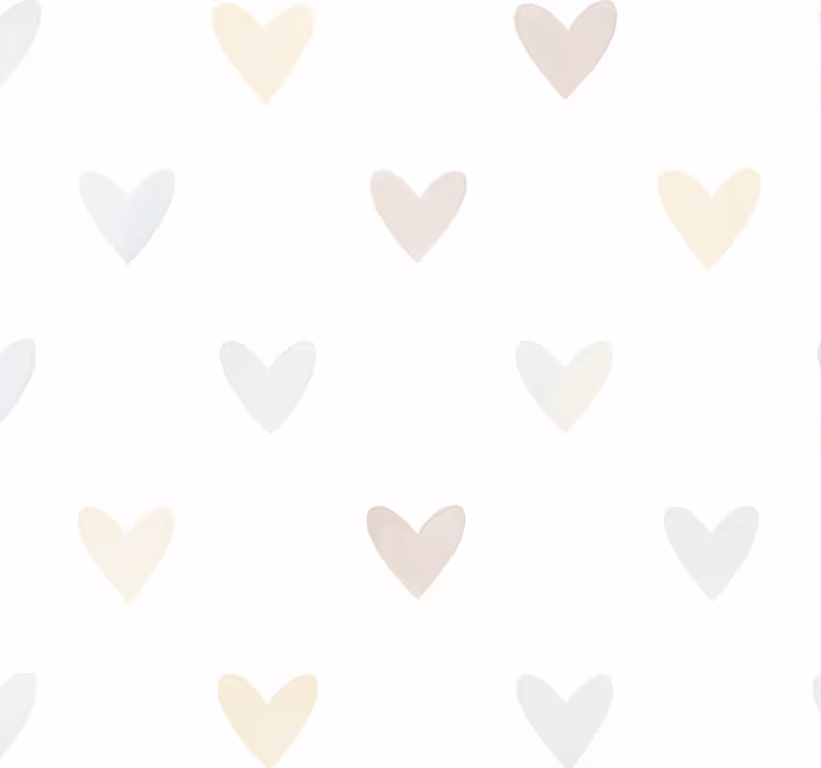 Master bedroom wallpaper watercolor pastel hearts - TenStickers