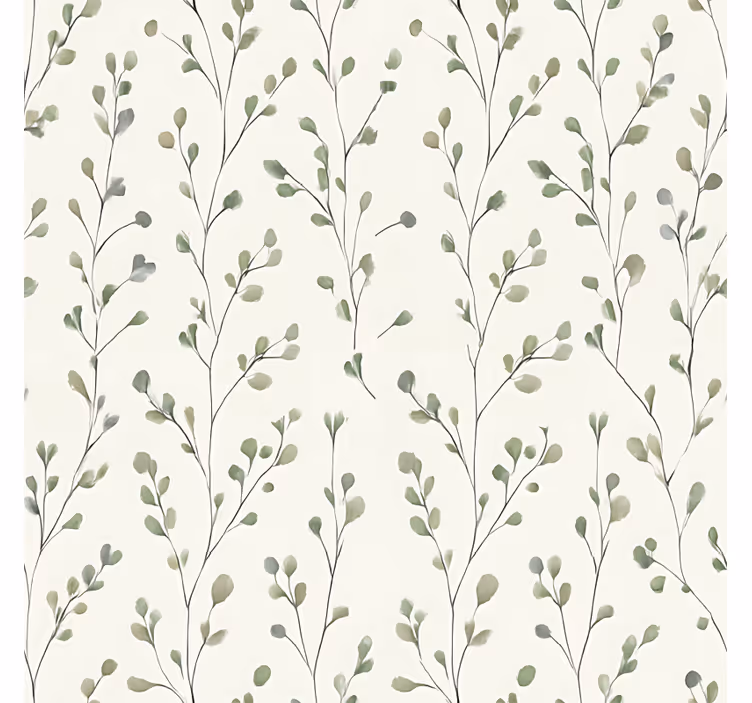 Tiny floral living room wallpaper - TenStickers